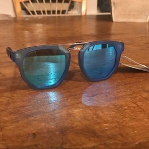 Le Specs Blue Polarized Thunderdome Sunglasses