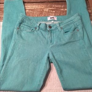 Size 27 mint green Paige denim