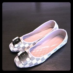 Louis Vuitton checkered flats