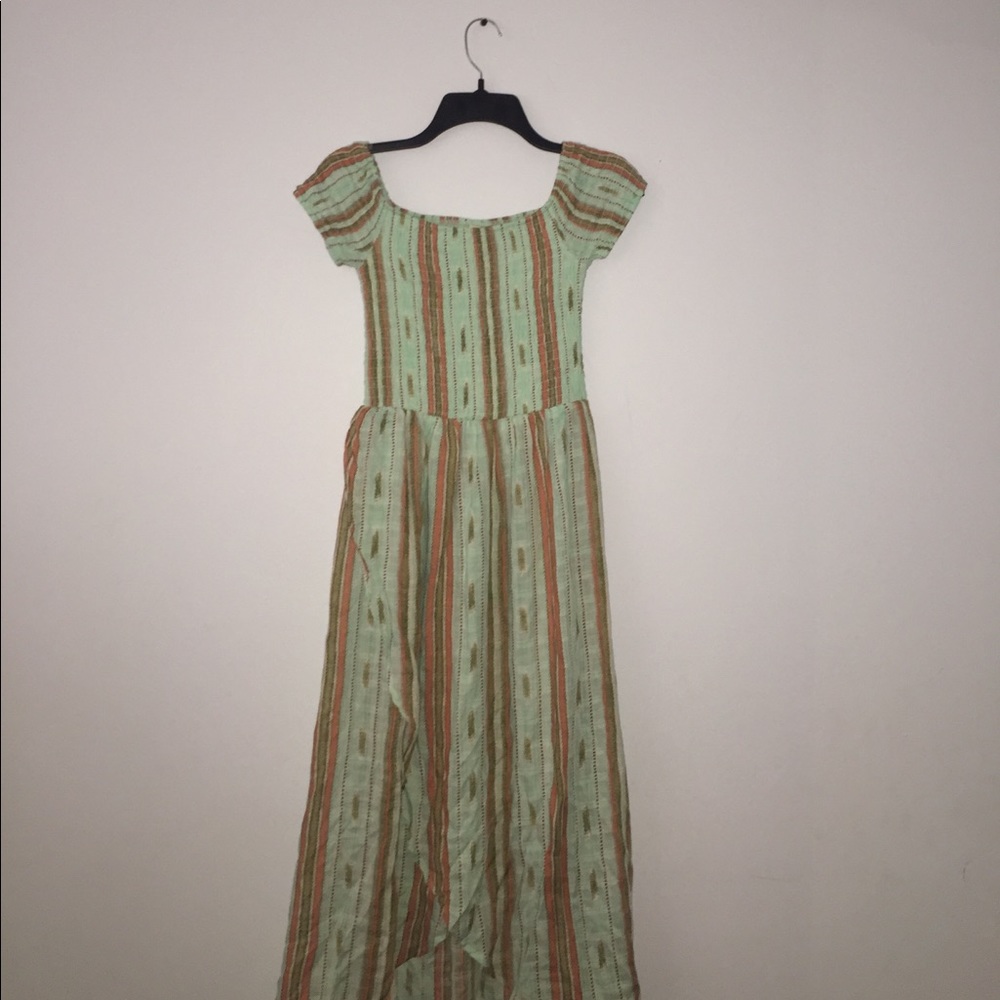 American Rag Striped Tulip-Front Maxi Dress