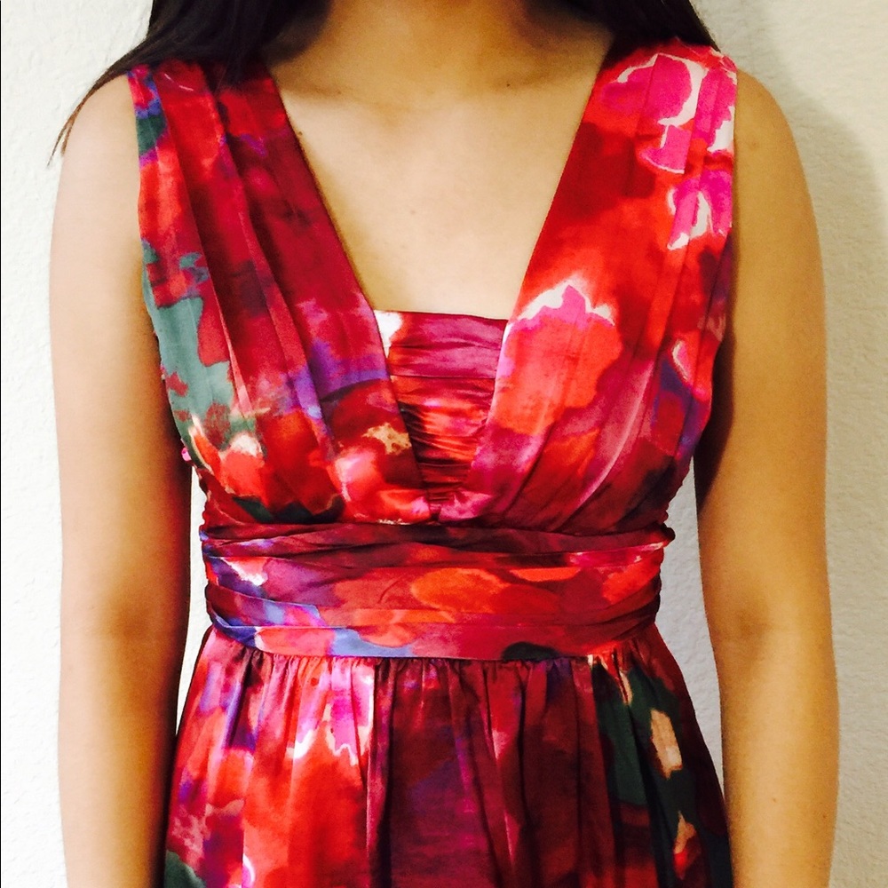 Banana Republic silk floral elegant dress