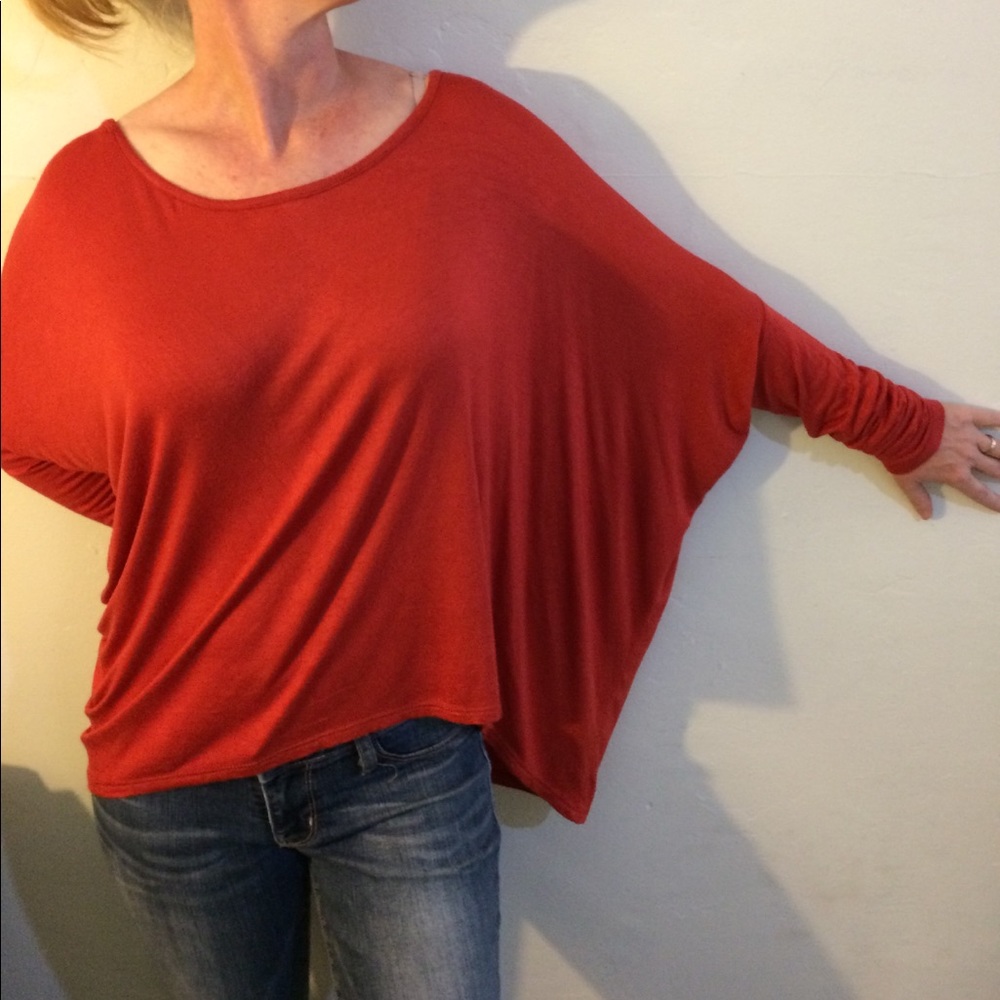 ❤Burnt Orange Artist Blouse
