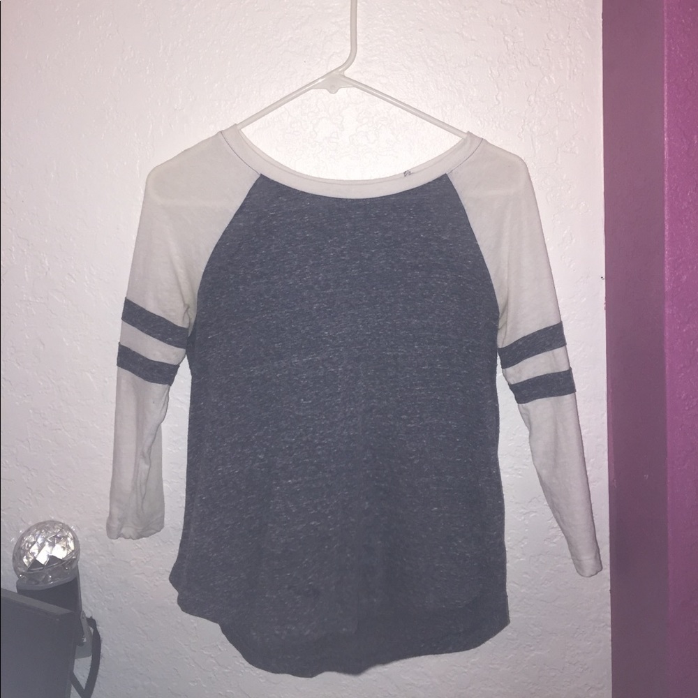 White & grey Baseball tee