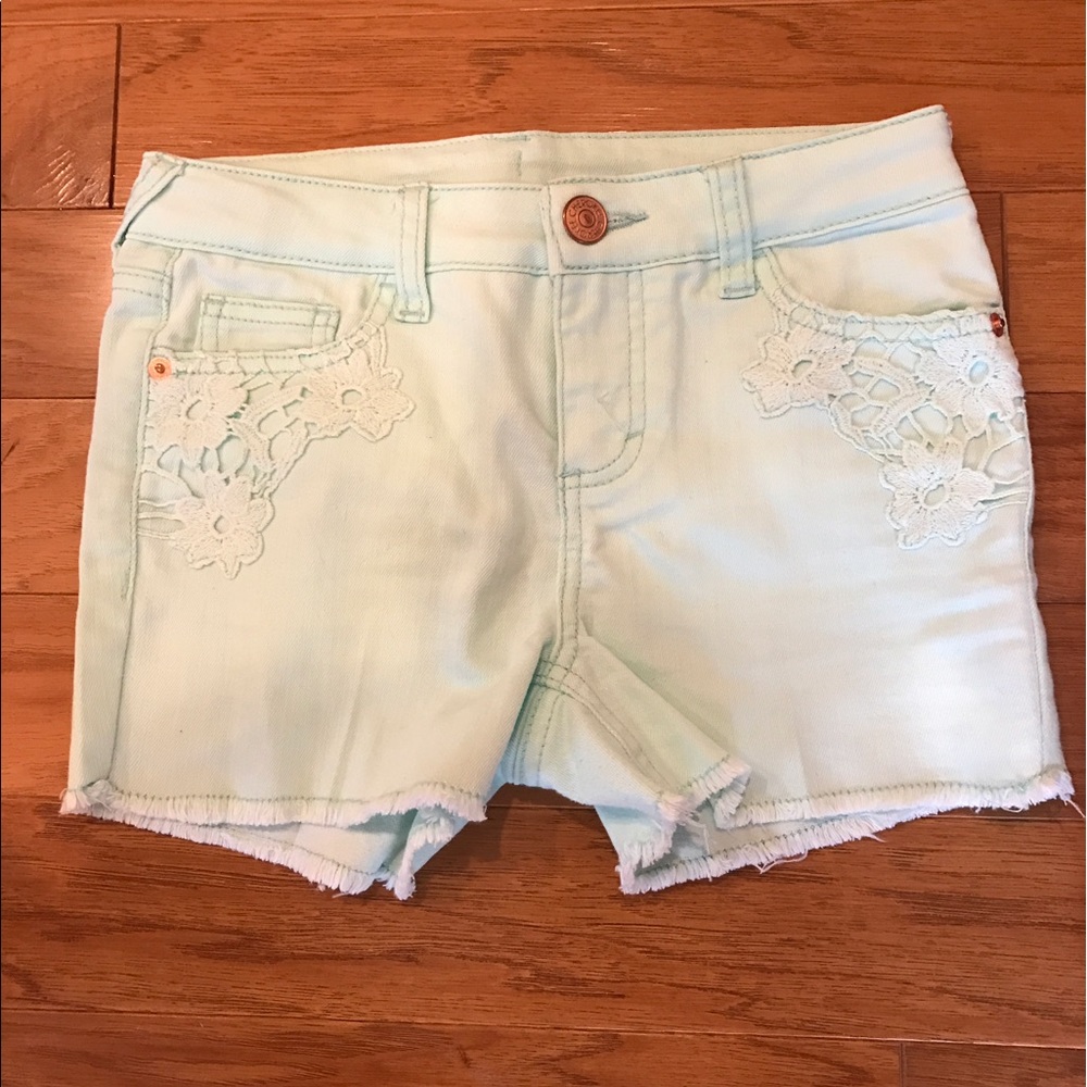 Cherokee mint green jean shorts