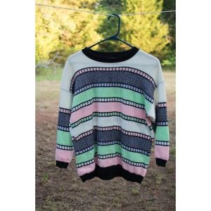 Vintage Striped Wool Sweater