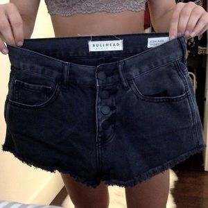 High rise black shorts