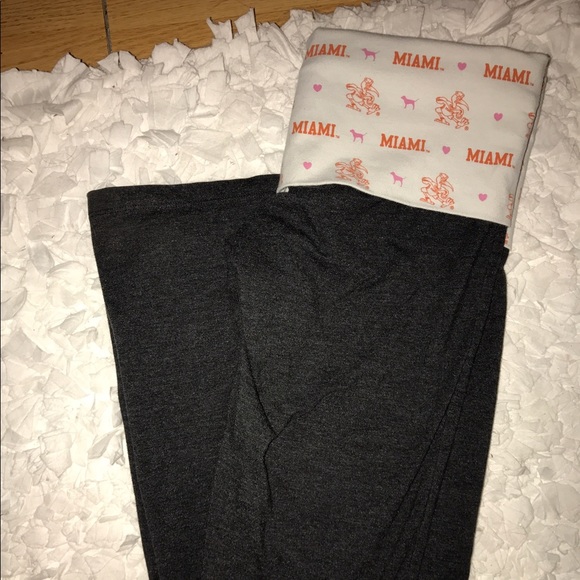 PINK Victoria's Secret Pants - Victoria's Secret PINK Miami hurricanes flare pant