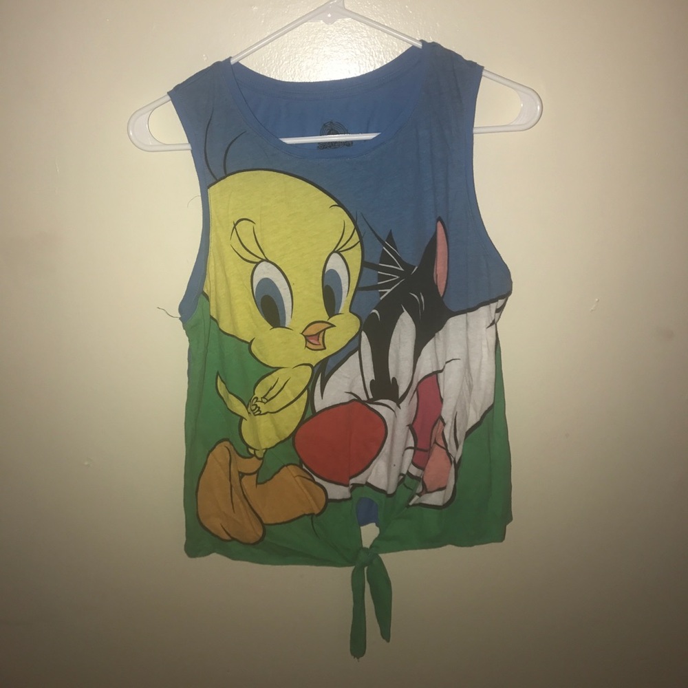 Looney Tunes Graphic Tie up Muscle Tee