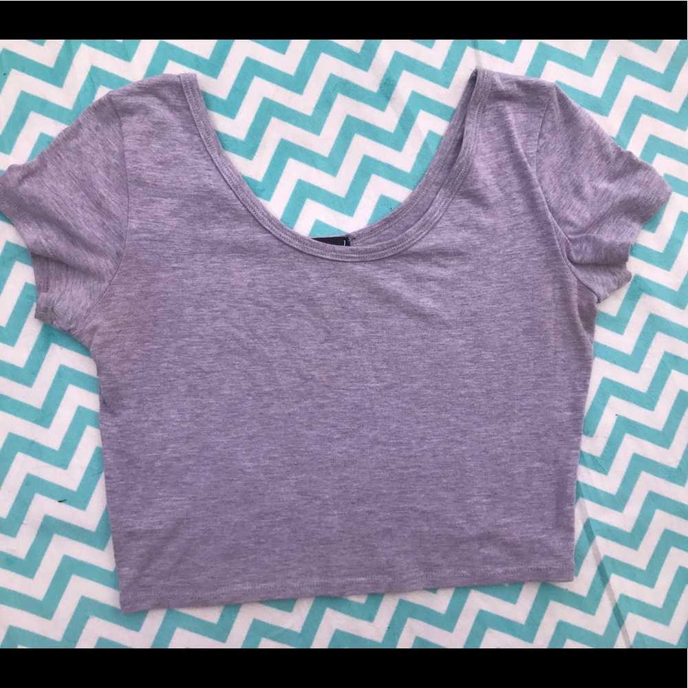 Grey Crop Top