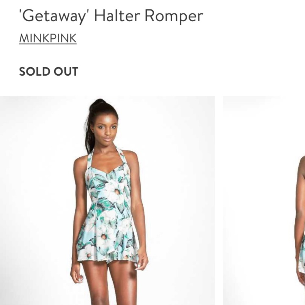 Mink pink floral getaway romper