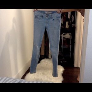 Light wash denim jeans