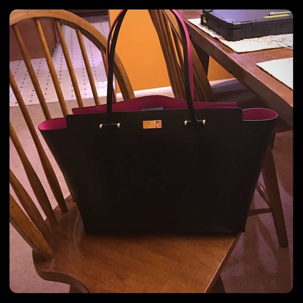 Very gently used black Kate Spade large Tote
