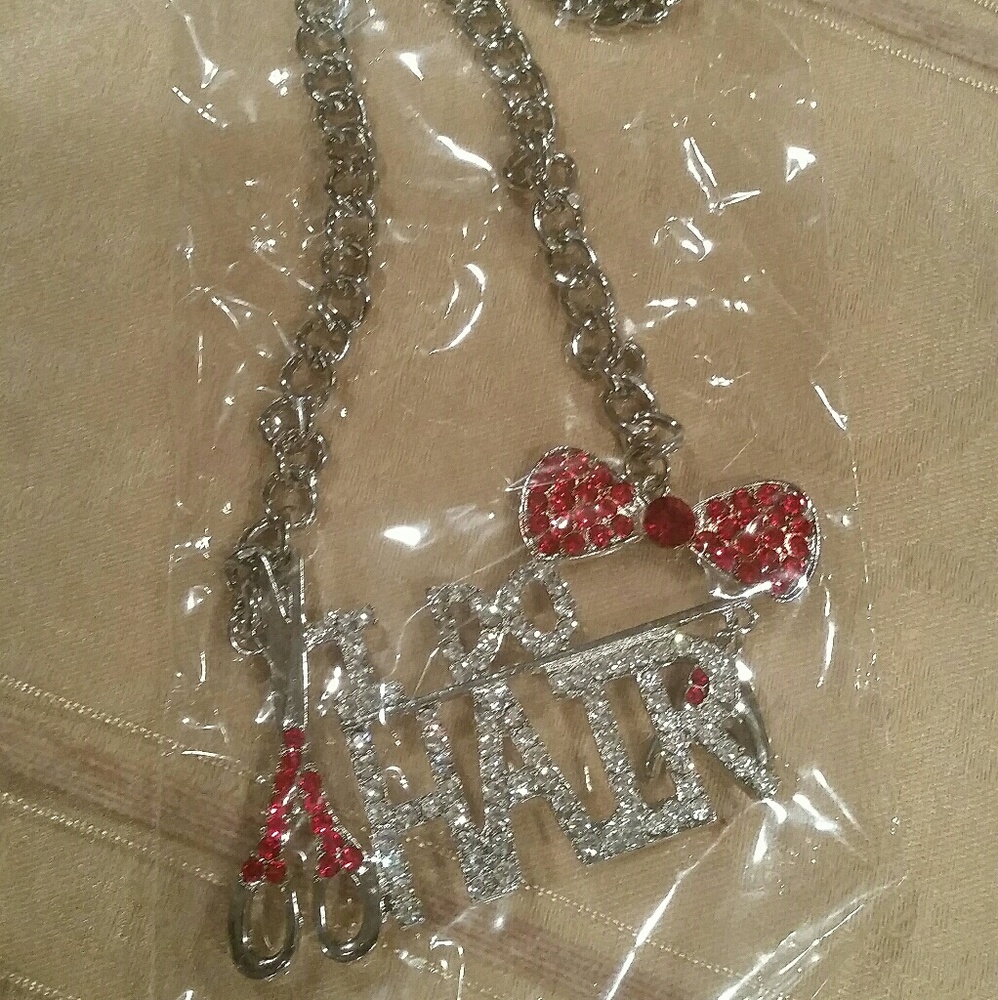 Salon Theme "I Do Hair" necklace