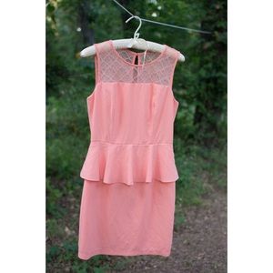 Peach Lace Dress