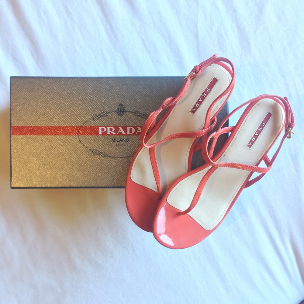 SOLD ❌ Prada with box 💕 patent sandals