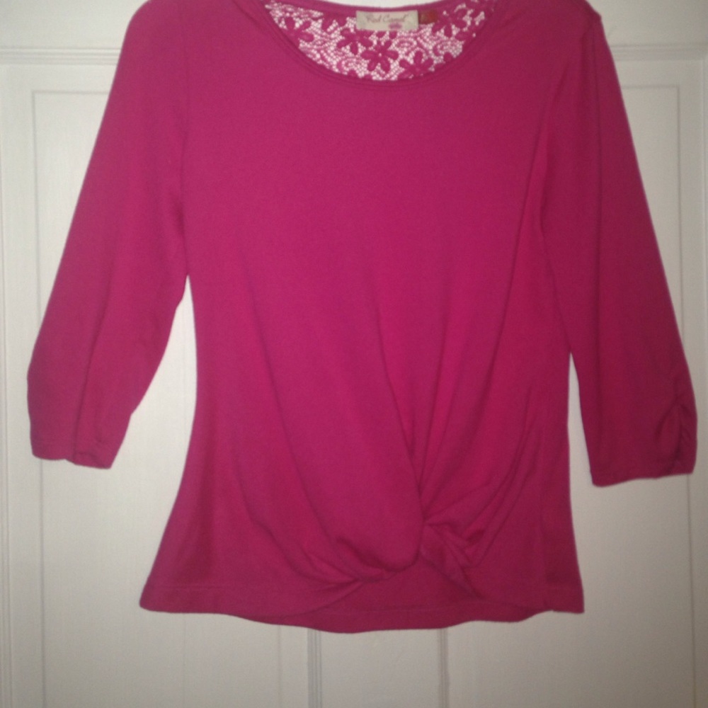 Pink girl's juniors shirt