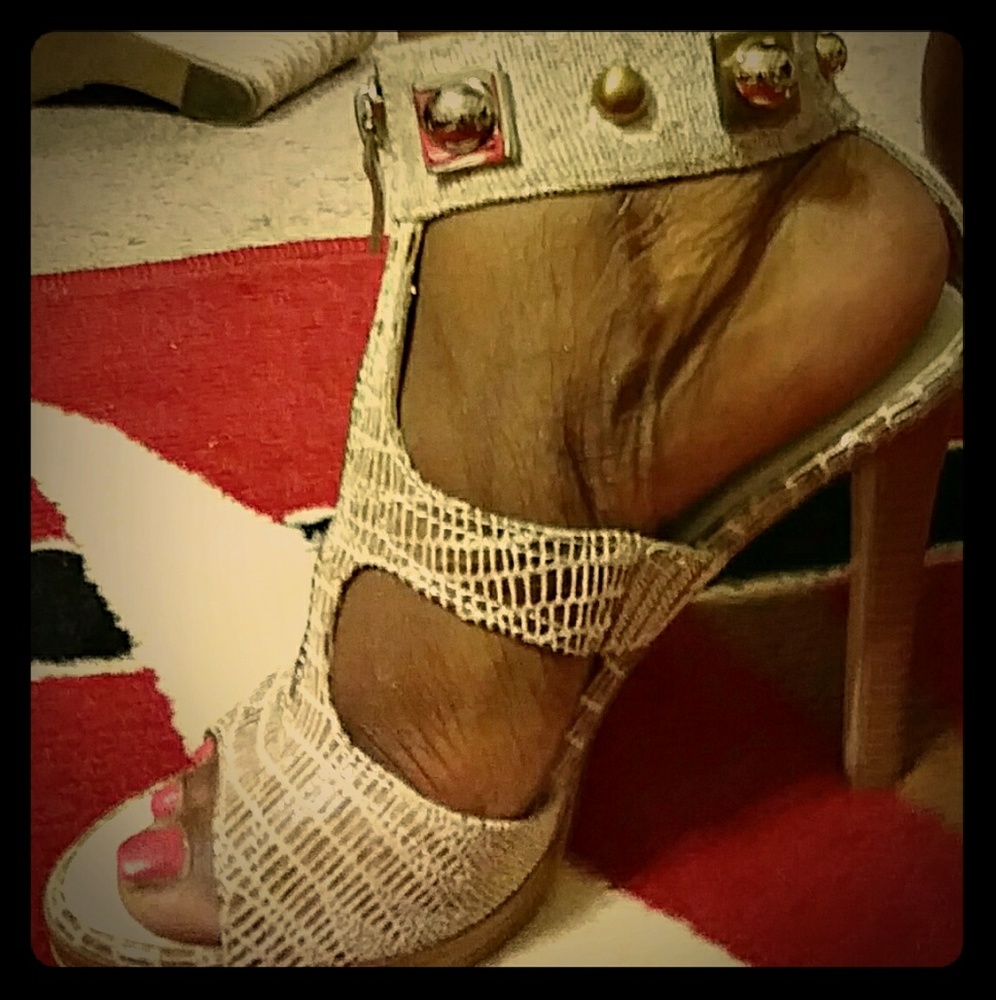 Strappy Snake Print Sandal