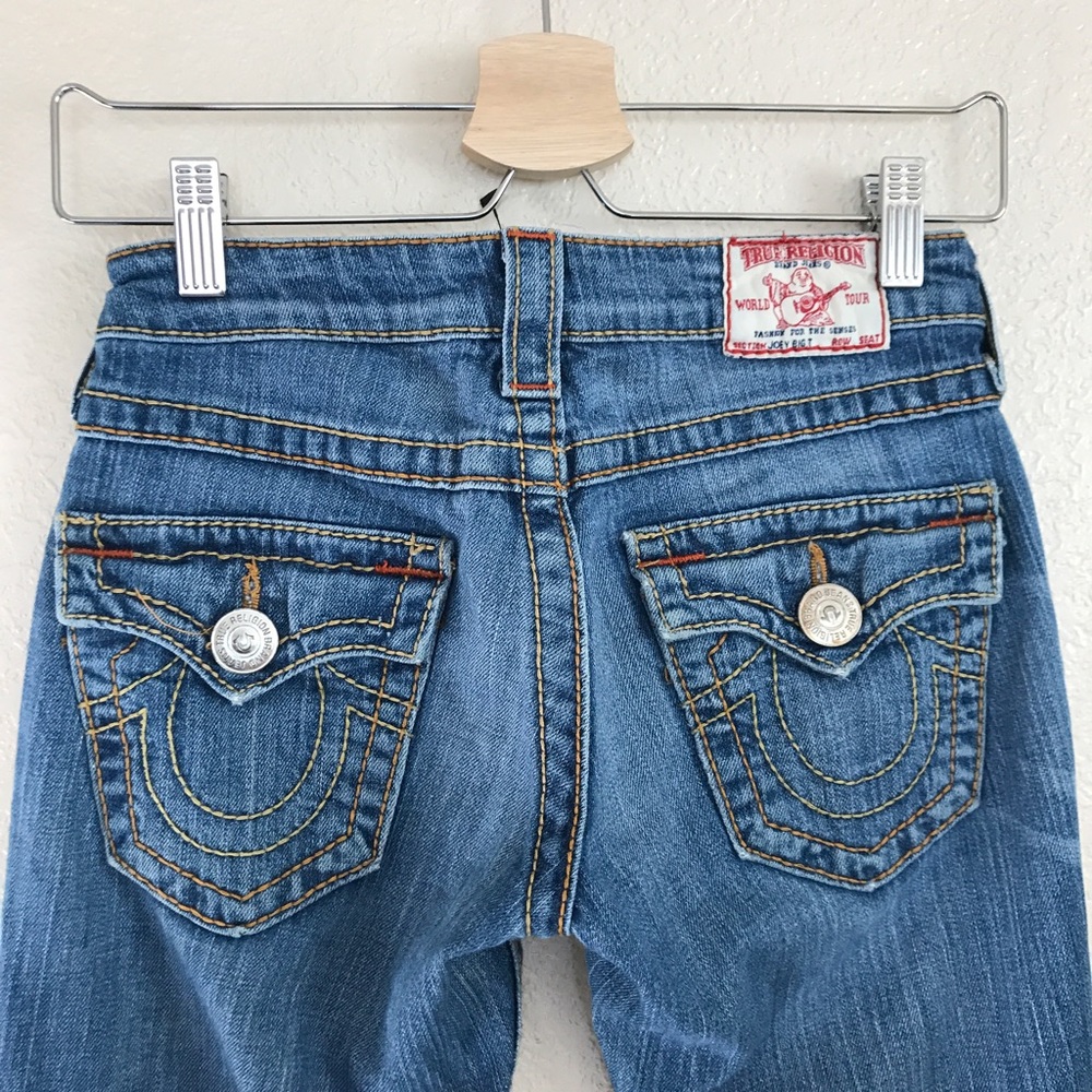 True Religion flap pocket boot cut jeans