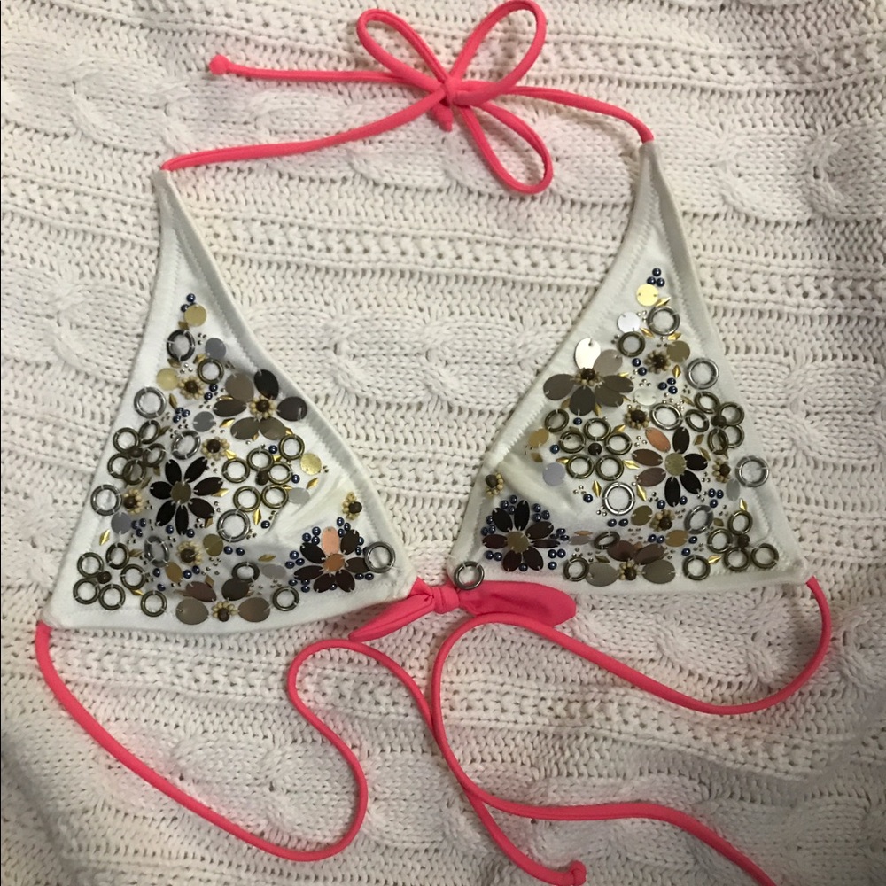 Victoria's Secret embellished swim suit top