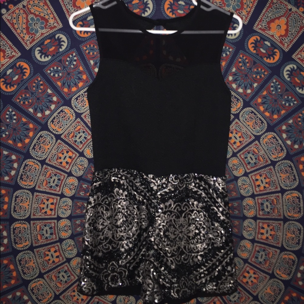Marshalls black & silver sparkly Romper