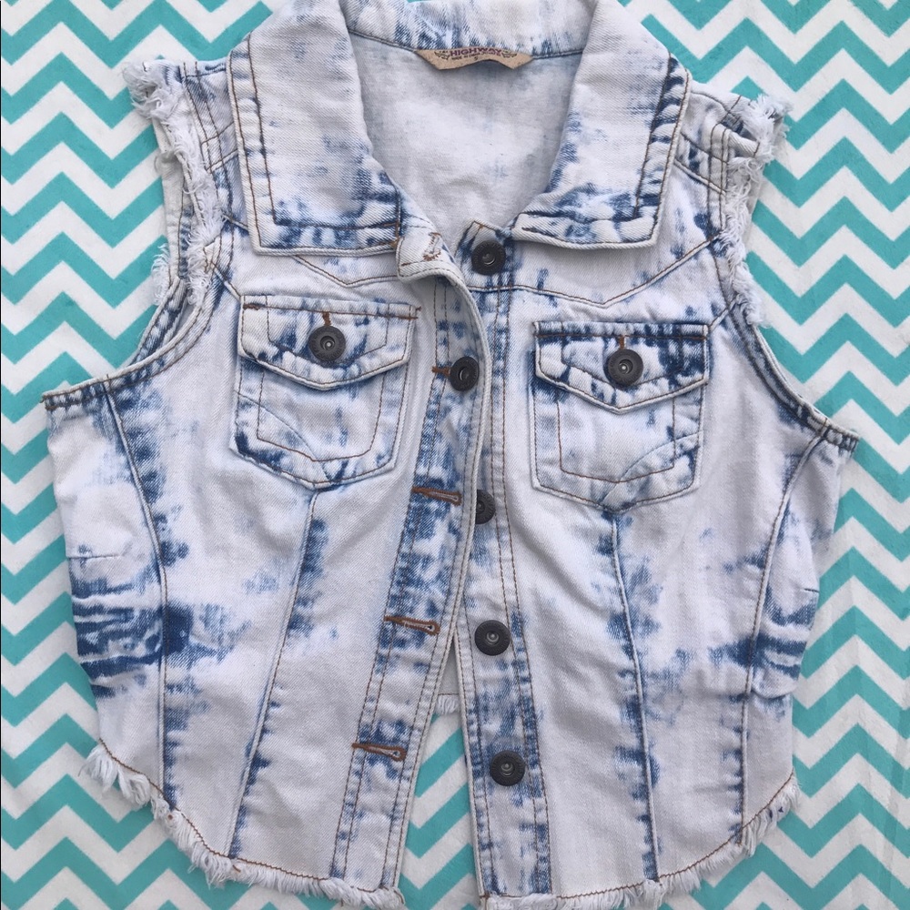 Denim Crop Vest