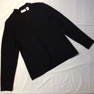 Chico's Travelers Black Open Front Cardigan Size 0