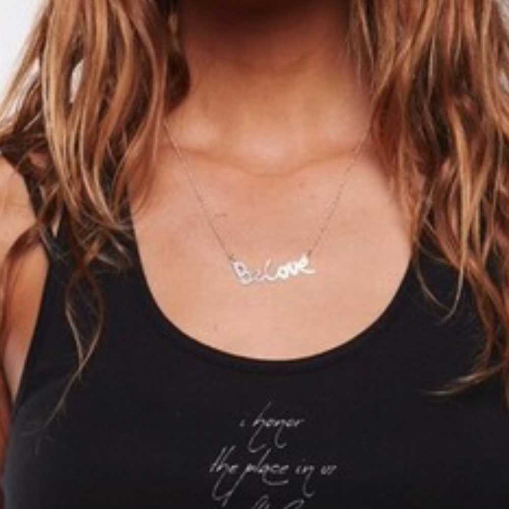NWOT Be Love Silver necklace