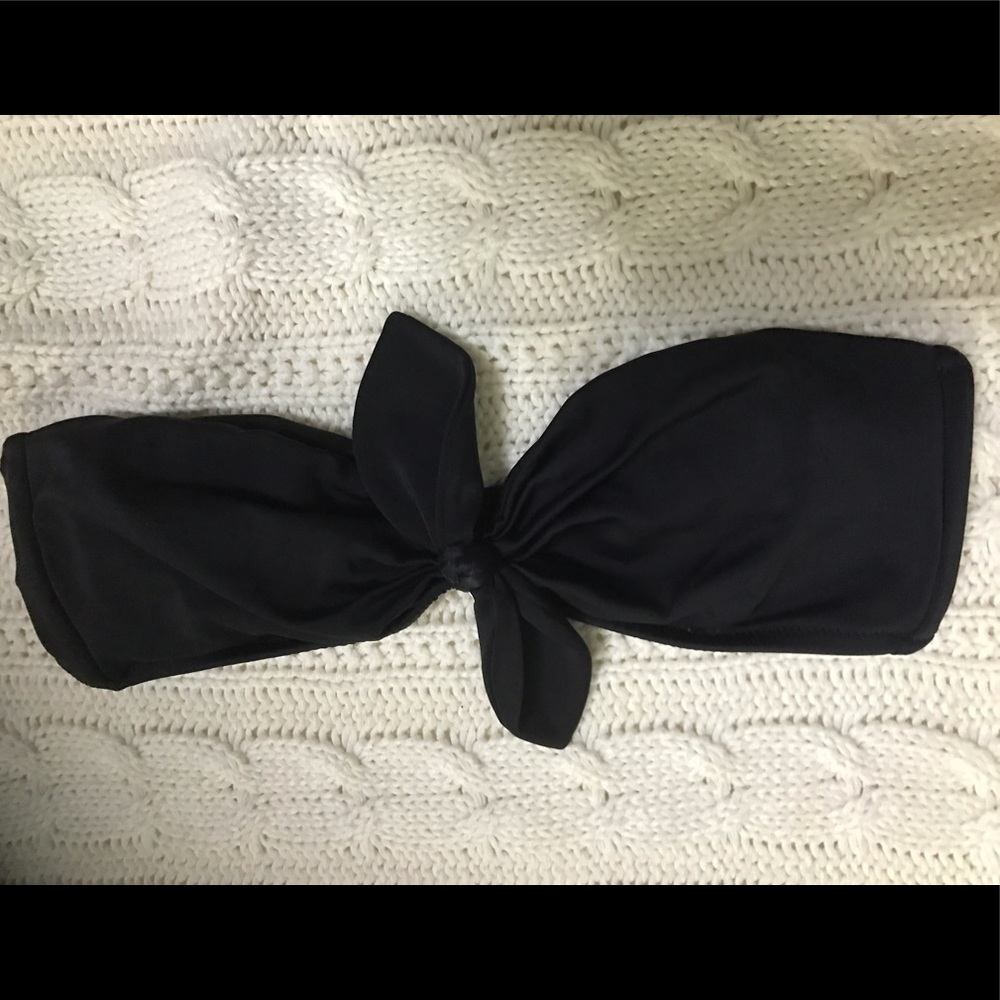 Victoria's Secret black bandeau swim suit top