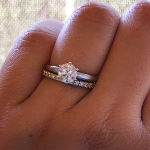 Wedding ring and engagement ring
