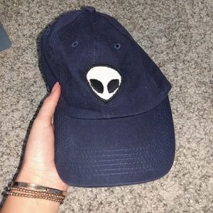 Navy Blue Brandy Melville Alien Hat