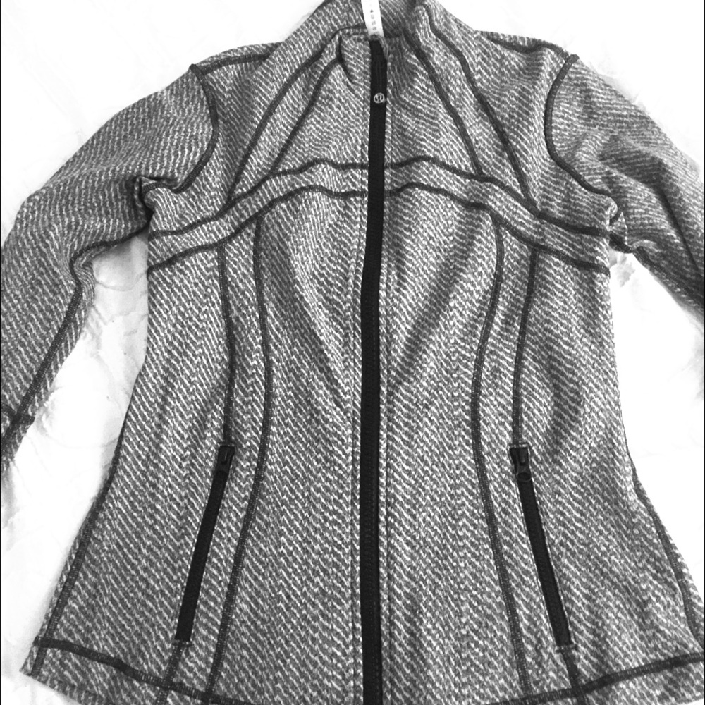 Lululemon define jacket heathered white and black