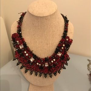 Fabric spike necklace