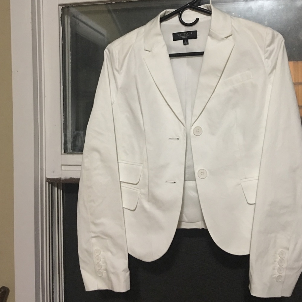 Talbots petite white jacket
