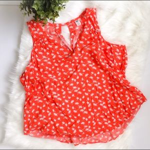 Old Navy Orange Printed Top