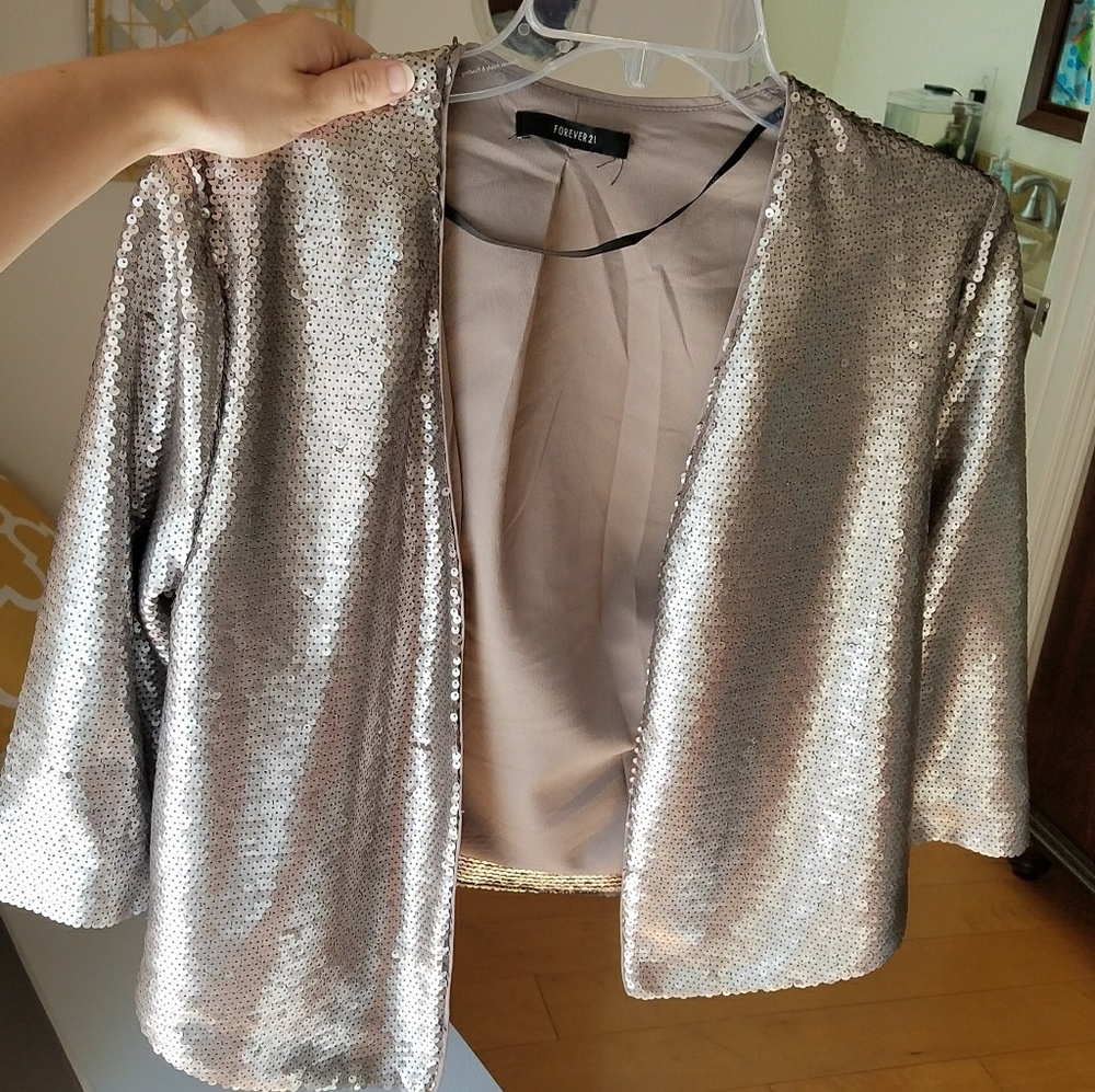 Light Brown Sequined Jacket