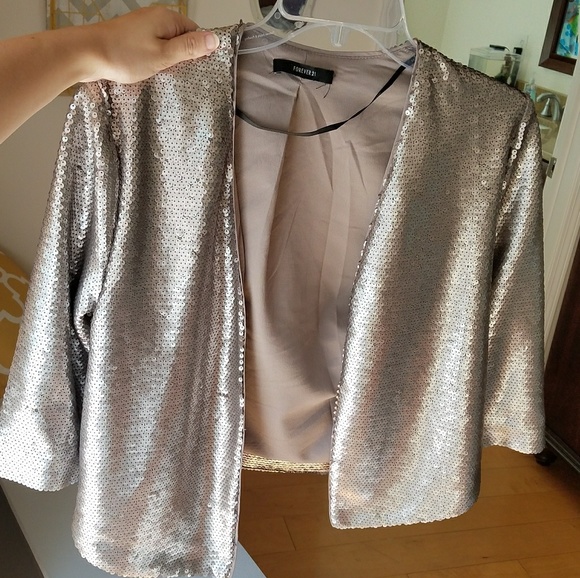 Light Brown Sequined Jacket - Picture 1 of 3