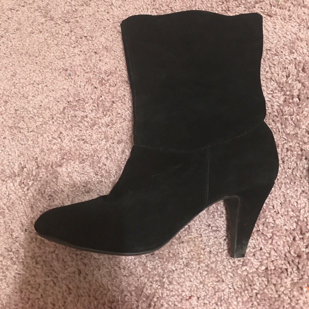 Black suede boots from buckle!