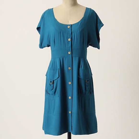 Anthropologie Dresses & Skirts - Maeve staysail shirt dress with cuffs and pockets