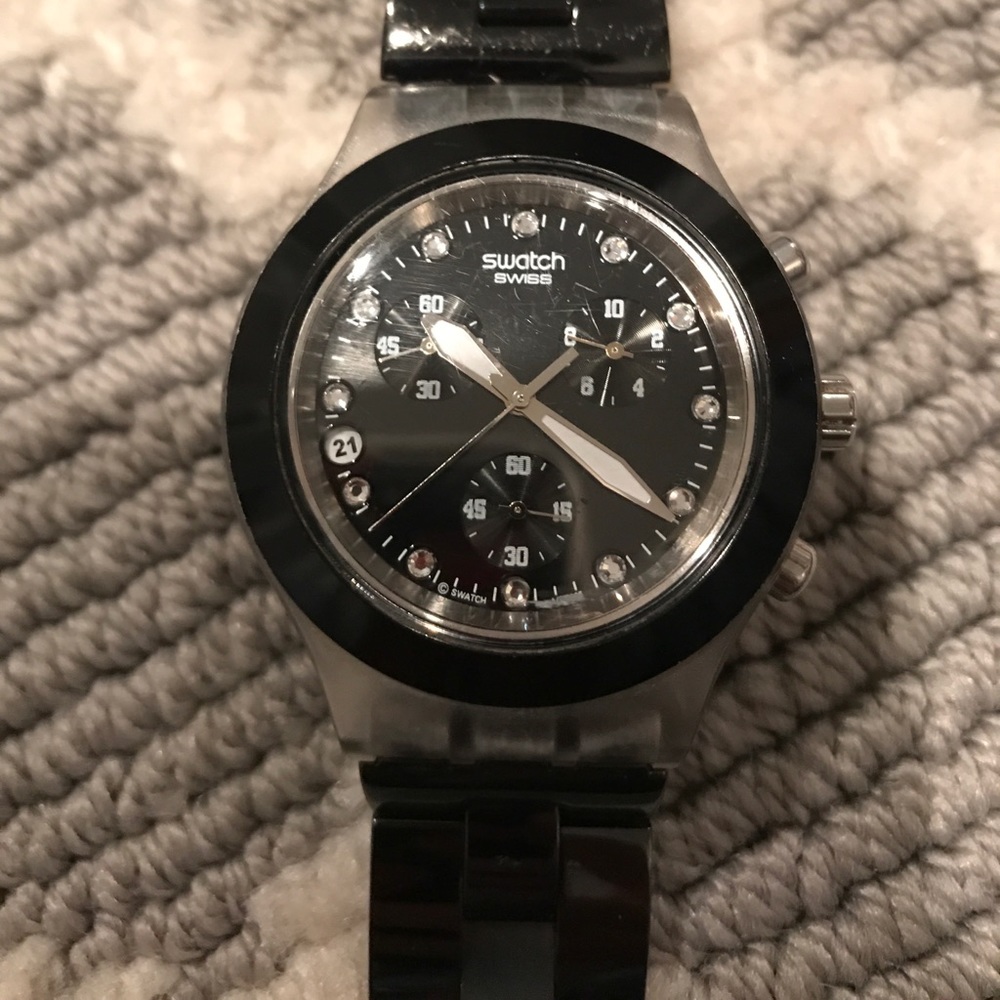 BLACK SWATCH WATCH - Picture 2 of 5