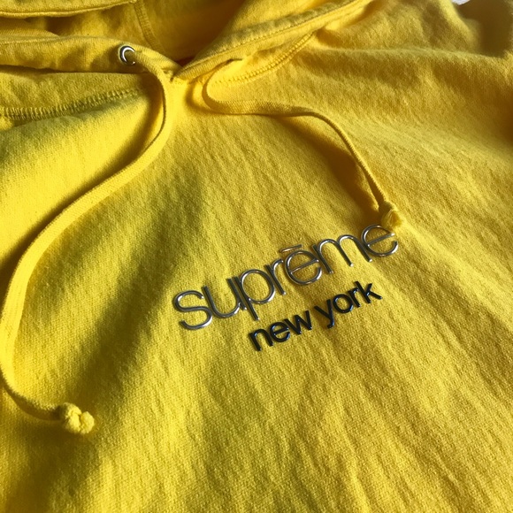 Supreme Yellow Chrome Classic Hoodie XL - Picture 2 of 4