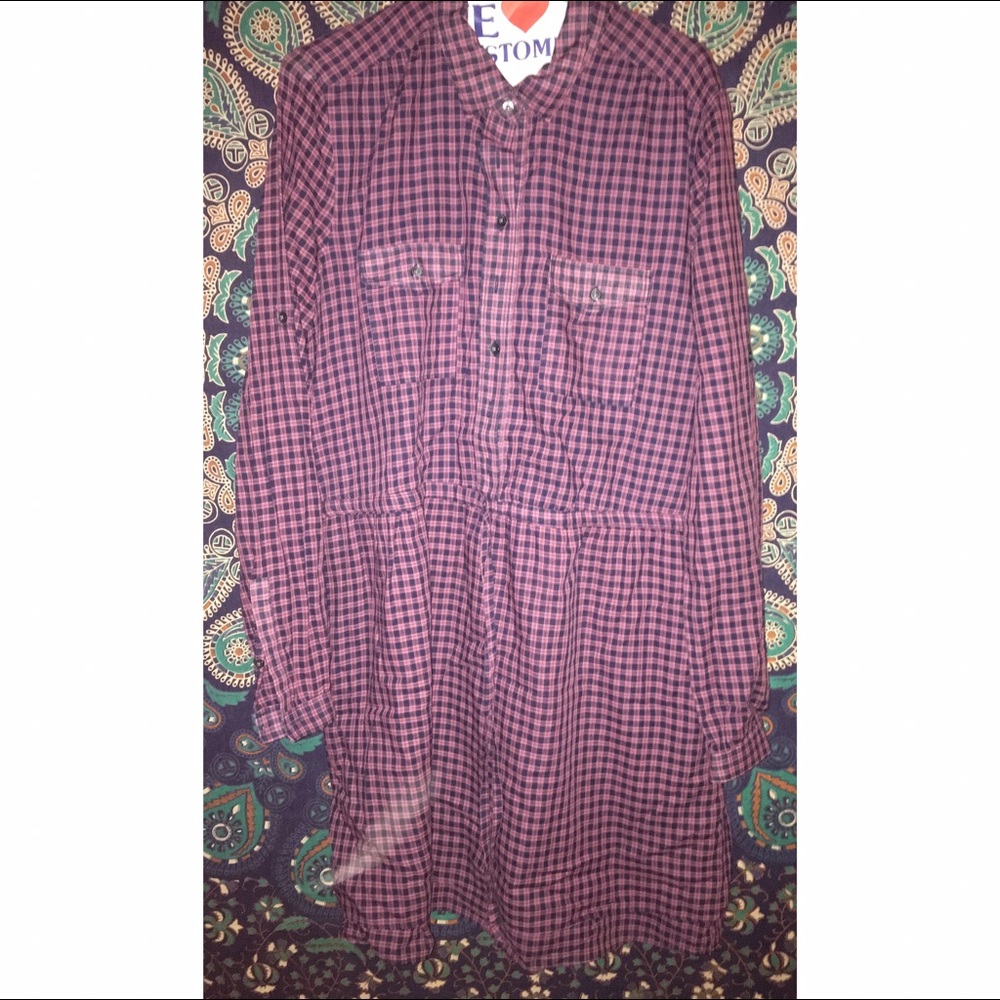 Gap Plaid Shirt-Dress