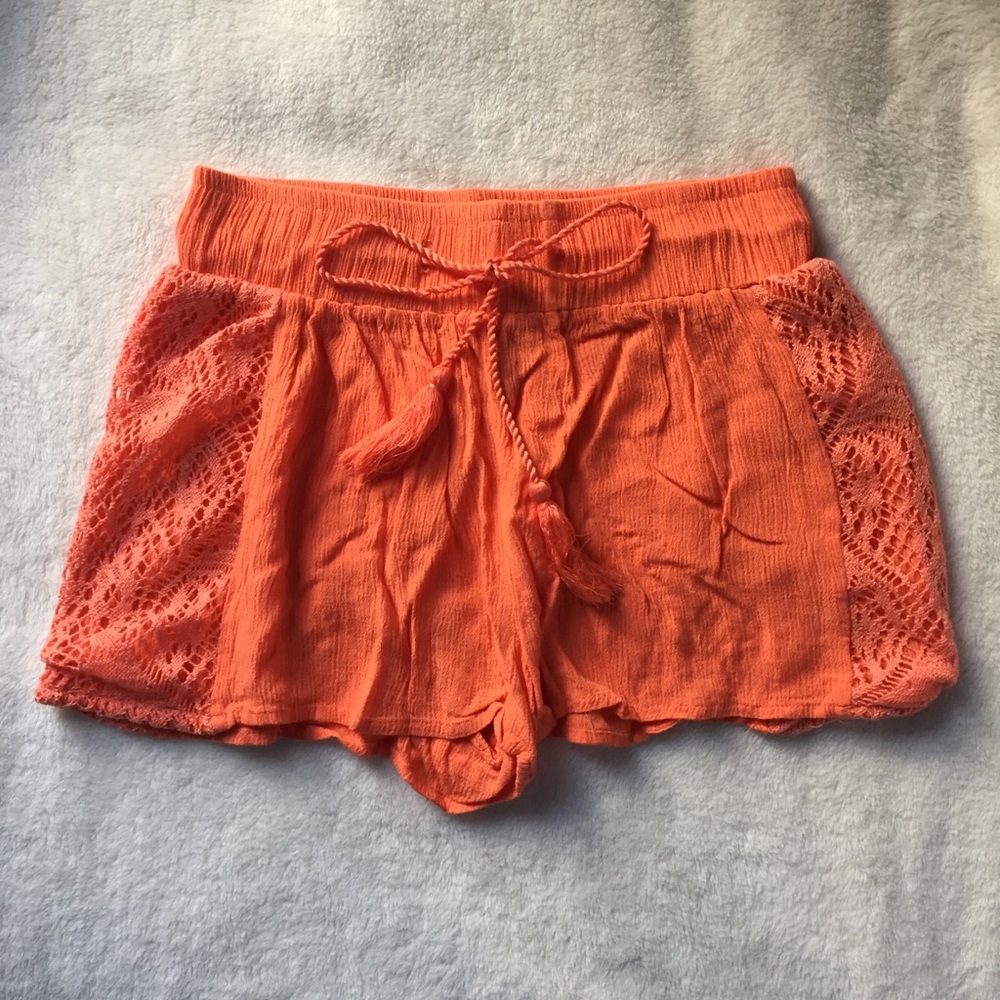 Orange Front Tie Shorts🧡✨