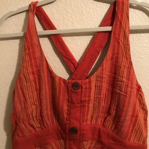NWT Prana orange Brooke dress Medium chevron