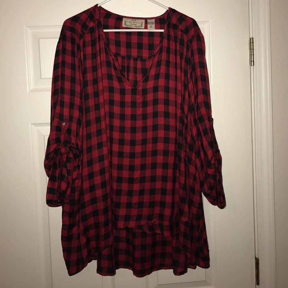 Plaid blouse