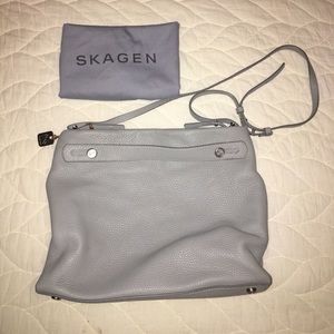 SKAGEN Grey Mikkeline Leather Satchel