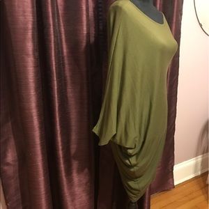 Olive green asymmetrical tunic/dress