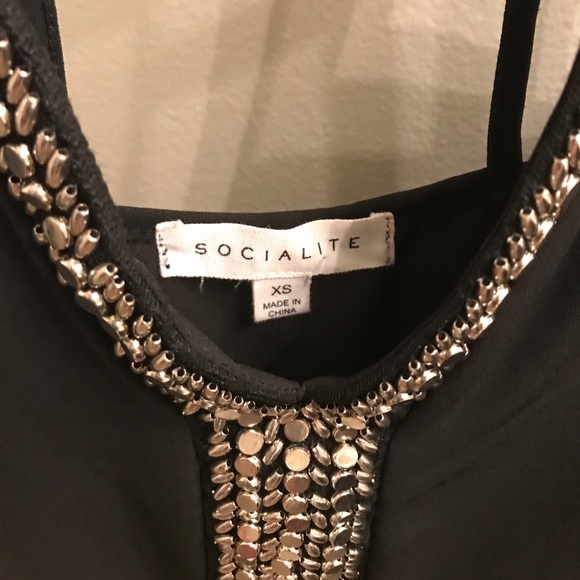 Beaded strappy black top - Picture 3 of 3