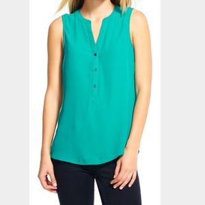 Adrianna Papell Sleeveless V-neck Blouse Large