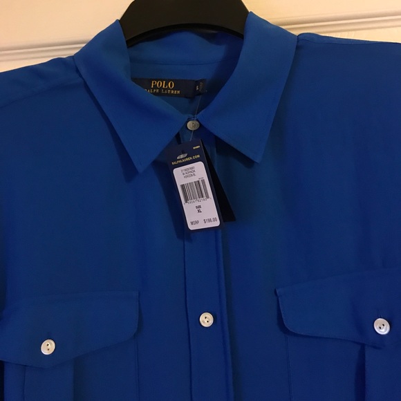 Polo Ralph Lauren blouse, Horizon Blue on tag - Picture 2 of 4