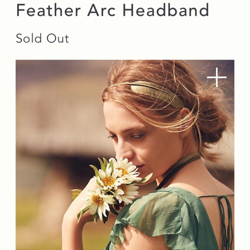 Anthropologie silver arc headband